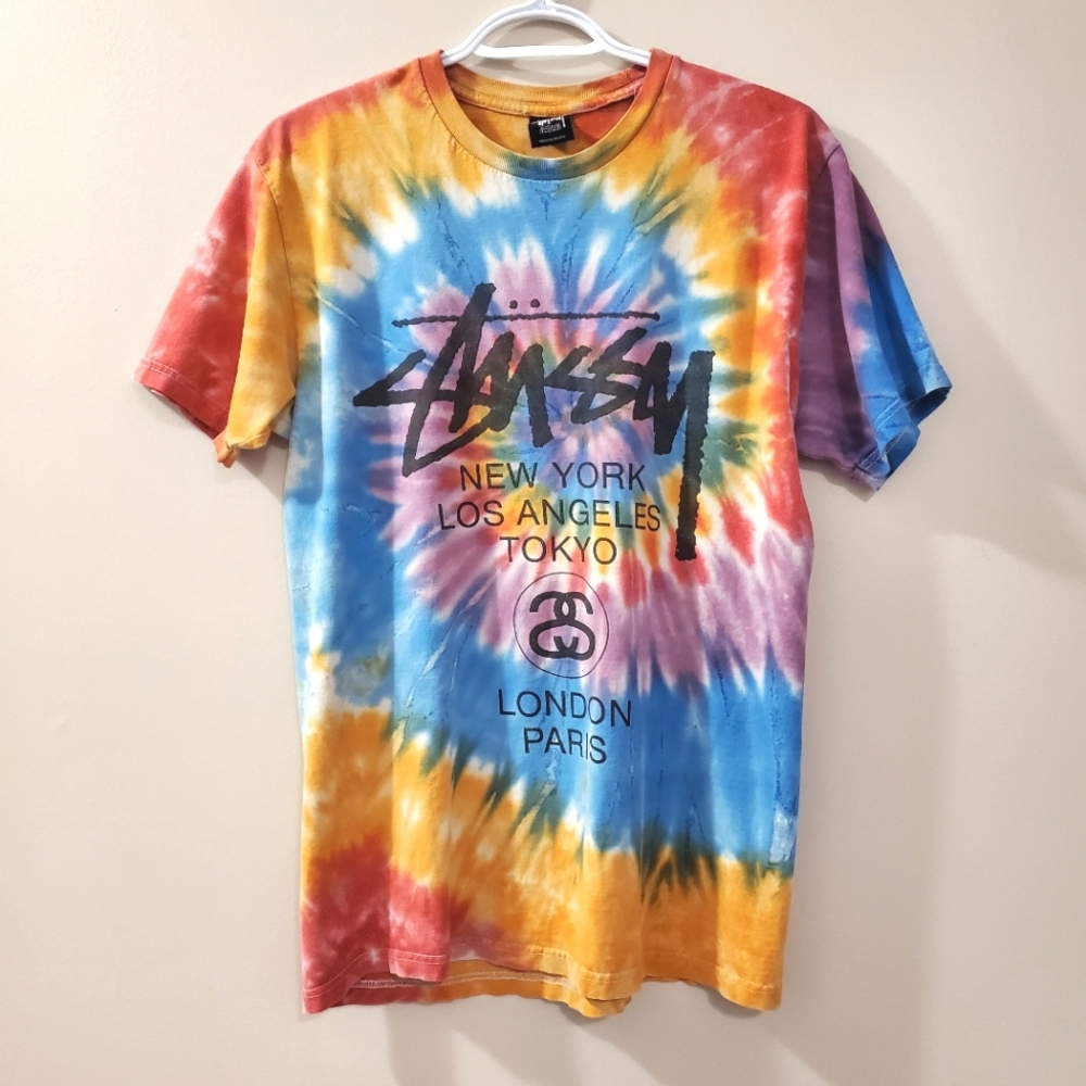 Vintage Stüssy world tour tie dye tee - Size M
